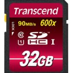Transcend 32GB SDHC Class 10 UHS-1 Flash Memory Card Up to 90MB/s (TS32GSDHC10U1E)