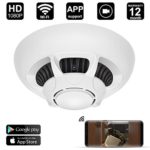 WiFi Spy Camera Detector,DigiHero HD 1080P Camera Smoke Detector,Security Camera with Live Viewing and Recording,Motion Activated on IOS/Android Smartphones/Tablets(Support 128G SD Card) A