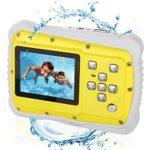 BYbrutek Kids Camera, 12MP HD Children Underwater 3M Waterproof Action Camera Camcorder, 2-Inch LCD, 4x Digital Zoom, 5 MP CMOS Digital Camera (Yellow)