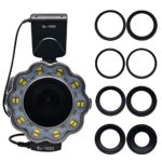 Venidice SL-102 6800k Dimmable Macro LED Ring Flash Light Speedlite With LCD Screen Display 8 Adapter Ring for Canon Nikon Olympus Panasonic Pentax Hot Shoe Digital Camera Lens