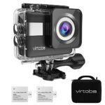 4K Action Camera, Virtoba by JVMAC WiFi 2.31″ LCD Touchscreen 170° Wide-Angle Lens Underwater Action Cam Sony Sensor 20MP Sports Camera with 2 Batteries included in Mounting Accessories Kits