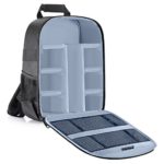 Neewer Camera Bag Waterproof Shockproof Partition 11x6x14 inches/27x15x35 centimeters Protection Backpack for SLR, DSLR, Mirrorless Camera, Lens, Flash, Battery and Other Accessories (Gray Interior)