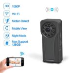 Wifi Hidden Spy Camera, Youlanda Mini Body Camera 1080P HD Monitoring Motion Detection Night Vision For Home Security Nanny Baby Pets, Suit For Outdoor Recording With Clip Design