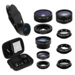 9 in 1 Phone Lens Kit, 2X Zoom Telephoto Lens + 198° Fisheye lens + 0.36X Super Wide Angle Lens + 20X Macro Lens + 15X Macro Lens + 0.63X Wide Lens + CPL + Kaleidoscope Lens + Starburst Lens