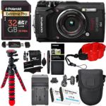 Olympus Tough TG-5 Digital Camera (Black), Polaroid 32GB Memory Card, 2 Spare Batteries, Charger, Ritz Gear Tripod, Camera Case and Accessory Bundle