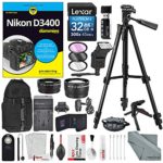 Nikon D3400 for Dummies + Deluxe Accessory Bundle with Xpix Tripods, Lenses, Filters, 32GB, DSLR Backpack, Remote, Xpix Cleaning Kit