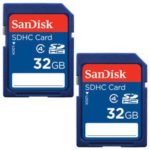 SanDisk 32GB Class 4 SDHC Flash Memory Card – 2 Pack SDSDB2L-032G-B35 Retail Package