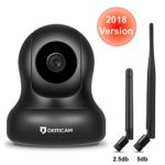 Home Security Camera ,2018 Version Wireless IP Camera with 5dBi Powerful Antenna for Pet Baby Home monitor,HD Pan/Tilt Control, 4x Digital Zoom, Night Vision , Black
