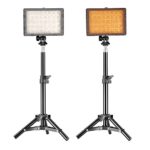 Neewer Photography 160 LED Studio Lighting Kit, including (2)CN-160 Dimmable Ultra High Power Panel Digital Camera DSLR Camcorder LED Video Light (2)32″ / 80cm Tall Studio Light Stand