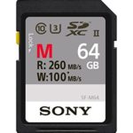Sony Memory Card 64GB, UHS-II SD, CL10, U3, Max R260MB/s, W100MB/s (SF-M64/T)