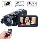 Digital Camcorder with IR Night Vision, WEILIANTE Full HD Digital Video Camera 24.0Mega Pixels 18X Digital Zoom Mini DV ( Two Batteries included)