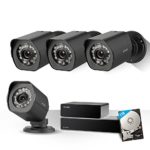 Zmodo Full HD 1080p Simplified PoE Security Camera System w/Repeater, 4 x 2.0 Megapixel IP Outdoor Surveillance Camera, 8CH HDMI NVR and 1TB Hard Drive