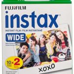 Fujifilm instax Wide Instant Film, 20 Exposures, White, New Packaging