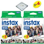 Fujifilm instax Wide Instant Film for Fujifilm instax Wide 300, 200, and 210 cameras w/ Microfiber Cloth by Quality Photo (40 Exposures)