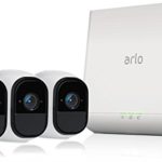 Arlo Pro by NETGEAR Security System with Siren – 3 Rechargeable Wire-Free HD Cameras with Audio, Indoor/Outdoor, Night Vision (VMS4330)