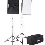 Fovitec  StudioPRO – 2x 24″x36″ Softbox Lighting Kit w/ 4200 W Total Output – [Pro][Includes Stands, Softboxes, Socket Heads, 10x 85W Bulbs]
