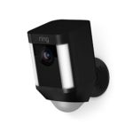 Ring Spotlight Cam Battery HD Security Camera with Built Two-Way Talk and a Siren Alarm, Black