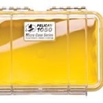 Waterproof Case | Pelican 1050 Micro Case – for iPhone, cell phone, GoPro, camera, and more(Yellow/Clear)