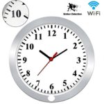 KAMRE HD 1080P WIFI Wall Clock Hidden Spy Camera Support IOS/Android/PC Remote Real-time Video and Motion Detection Alarm