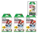 Fujifilm Instax Mini Instant Film (3 Twin packs, 60 Total pictures) for Instax Cameras