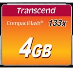 Transcend 4 GB 133x CompactFlash Memory Card TS4GCF133