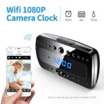 FREDI Wireless Hidden Camera Alarm Clock HD 1080P Wifi Home Surveillance Cameras Night Vision/Motion Detection/Temperature Display Video Recorder