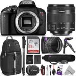 Canon EOS Rebel T7i DSLR Camera with 18-55mm Lens w/ Advanced Photo and Travel Bundle