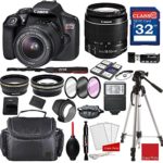 Canon EOS Rebel T6 DSLR Camera w/ EF-S 18-55mm f/3.5-5.6 IS II Lens + Professional Accessory Bundle