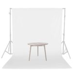 UTEBIT Backdrops White Muslin Photo Props 6×9 FT / 1.8×2. 8M 0.8kg Weight Thickened Camera Backdrop Photo Booth Video Film Photography Background