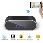 Gogloo HD 1080P WiFi Hidden Clock Camera With Phone/PC Remote Live Video Night Vision Motion Detection Great Home Surveillance IP Camera Alarm Camera Security Camera Secret Camera Spy Camera Nanny Cam