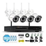 Security Camera System Wireless, Jennov 4 Channel Wireless WiFi Security Camera System Home Video Surveillance With 1080P NVR 4PCS 960P Outdoor Cctv IP Network Cameras Motion Detection Remote Control