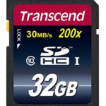 Transcend 32 GB Class 10 SDHC Flash Memory Card (TS32GSDHC10E)