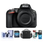 Nikon D5600 Digital SLR Camera Body, Black – Bundle With 16GB SDHC Card, Camera Case, Cleaning Kit, Software Package