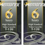 Memorex High Standard T-120 6-hour Video Cassette VHS 2-pack, 246 m -HS