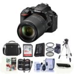 Nikon D5600 DSLR Camera Kit with AF-S DX NIKKOR 18-140mm f/3.5-5.6G ED VR Lens, Black – Bundle With Camera Case, 32GB SDHC Card, 67mm Filter Kit, Spare Battery, Tripod, Software Package And More