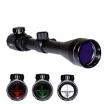 OTW Rifle Scope 3-9X40 BDC Red & Green Illuminated Crosshair Reticle Optics Gun Scopes with Mount Rings