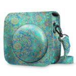 Fintie Protective Case for Fujifilm Instax Mini 8 Mini 8+ Mini 9 Instant Camera – Premium Vegan Leather Bag Cover with Removable Strap, Shades of Blue (Official Micklyn Le Feuvre Product)