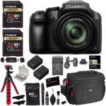 Panasonic Lumix DC-FZ80 Digital Camera, 32GB SDHC Memory Card, 2 Spare Batteries, DSLR Camera Bag, Ritz Gear Cleaning Kit, Tripod and Accessory Bundle