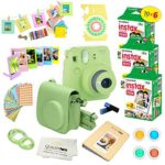 Fujifilm Instax Mini 9 Instant Camera LIME GREEN w/ Fujifilm Instax Mini 9 Instant Films (60 Pack) + A14 Pc Deluxe Bundle For Fujifilm Instax Mini 9 Camera