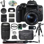 Canon EOS Rebel T6i / 750D DSLR Camera Bundle with Canon EF-S 18-55mm IS STM Lens + Canon EF 75-300mm III Lens + 64GB SDXC Memory Card + Accessory Kit – International Version