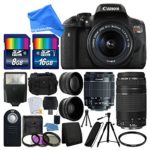 Canon EOS Rebel T6i 24.2MP Digital SLR Camera Bundle w/Canon EF-S 18-55mm f/3.5-5.6 IS STM [Image Stabilizer] Zoom Lens & EF 75-300mm f/4-5.6 III Telephoto Zoom Lens & DigitalAndMore BUNDLE