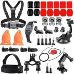 Sports Accessories Kit for Go-pro Hero 6,5 Black 4 Session Hero 1 2 3+ 3 SJ4000 5000 6000 7000 DB power/EKEN H9R and Other Action Camera (44-in-1)