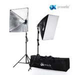 700W Photography Softbox Studio Lighting Kit 24″X24″, Proxelle Professional Photography Soft Box Light Set Photo Shoot Standing Lights Equipment for Photographers