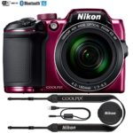 Nikon COOLPIX B500 16MP 40x Optical Zoom Digital Camera w/ Wi-Fi (Plum) – (Certified Refurbished)