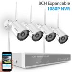[8CH Expandable] Security Camera System Wireless,Safevant 8CH 1080P NVR Wireless Surveillance System(WIFI NVR Kits) with 4PCS 960P Indoor/Outdoor Wireless Security Cameras,No HDD,Auto Pair