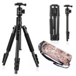 Camera Tripod Zecti 55 inch Aluminum Travel Tripod and Monopod for Dslr Digital Cameras Video GoPro Nikon Canon Sony