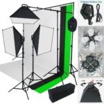 Linco Lincostore 2000 Watt Photo Studio Lighting Kit With 3 Color Muslin Backdrop Stand Photography Flora X Fluorescent 4-Socket Light Bank and Auto Pop-Up Softbox – Only takes 3 seconds to Set-up