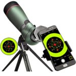 landove 20-60X 65 Waterproof Spotting Scope- Prism Scope for Birdwatching Target Shooting Archery Outdoor Activities -with Tripod & Digiscoping Adapter-Get the Beauty into Screen