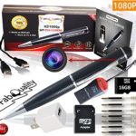 SPECIAL OFFER Gadgets 1080p HD Hidden Camera Pen BUNDLE 16GB SD Micro Card + USB card Reader + 7 INK FILLS + updated battery + USB Plug! – Record Executive Multifunction DVR Perfect Gift – Easy to Use