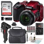 Nikon COOLPIX B500 Digital Camera along with 32GB SDHC Memory Card and Deluxe Accessory Bundle with Cleaning Kit